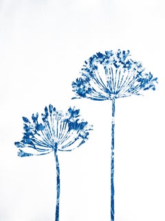 Delft Agapanthus 6 (Cyanotypie-Gemälde)