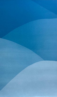 Amanecer en el desierto (cianotipia abstracta 22 x 13)