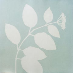 Grüne Holunderblüte I (12 x 12 Zoll Monotypie)