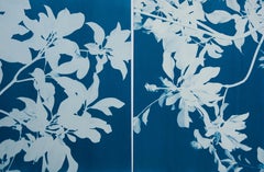 Diptyque Midnight Magnolia  (Deux cyanotypes de 24 x 18 pouces)