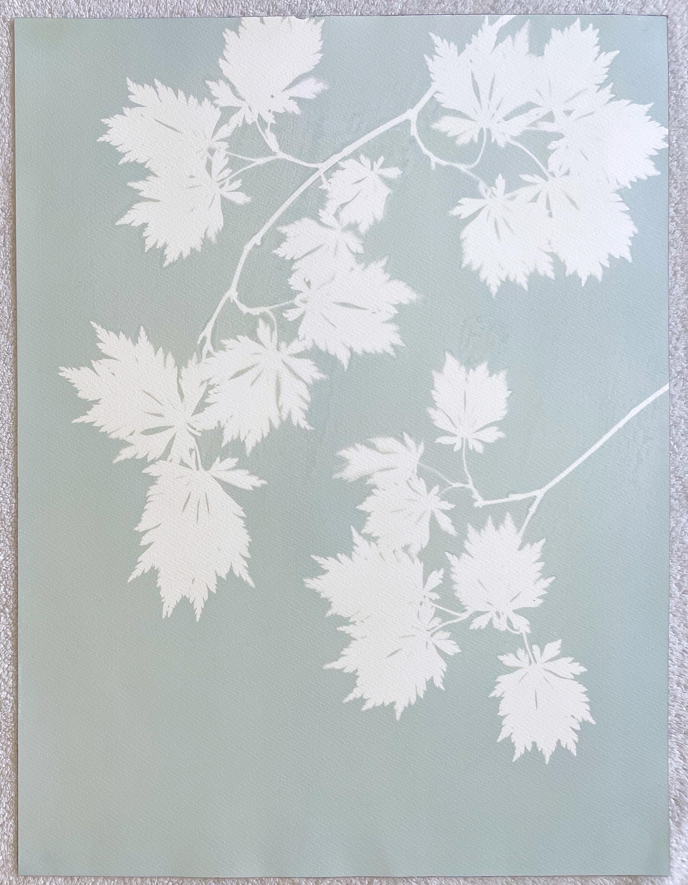 Acero MISTI  I (monotipo di 24 x 18 pollici) - Still-Life Print Blu di Christine So