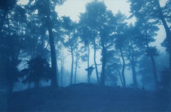 Sunrise Ridge (cyanotype imprimé à la main, 12 x 18 pouces)