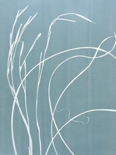 Graue Iris IV (Cyanotypie, 24 x 18 Zoll)