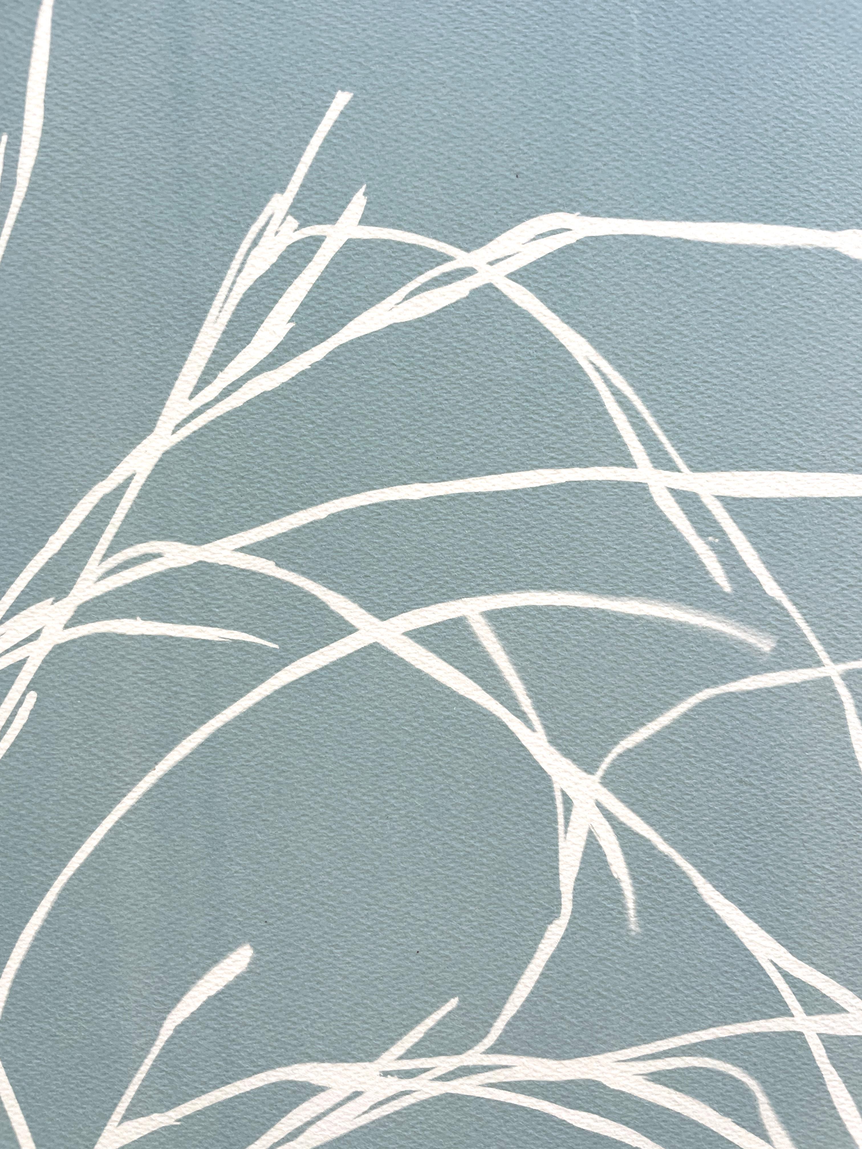 Misty Iris Triptych (3 hand-printed botanical cyanotypes, 24 x 18 in. each) 7
