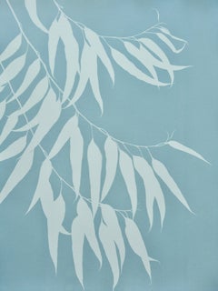 Silver Eucalyptus Diptych (two 24 x 18" cyanotypes)