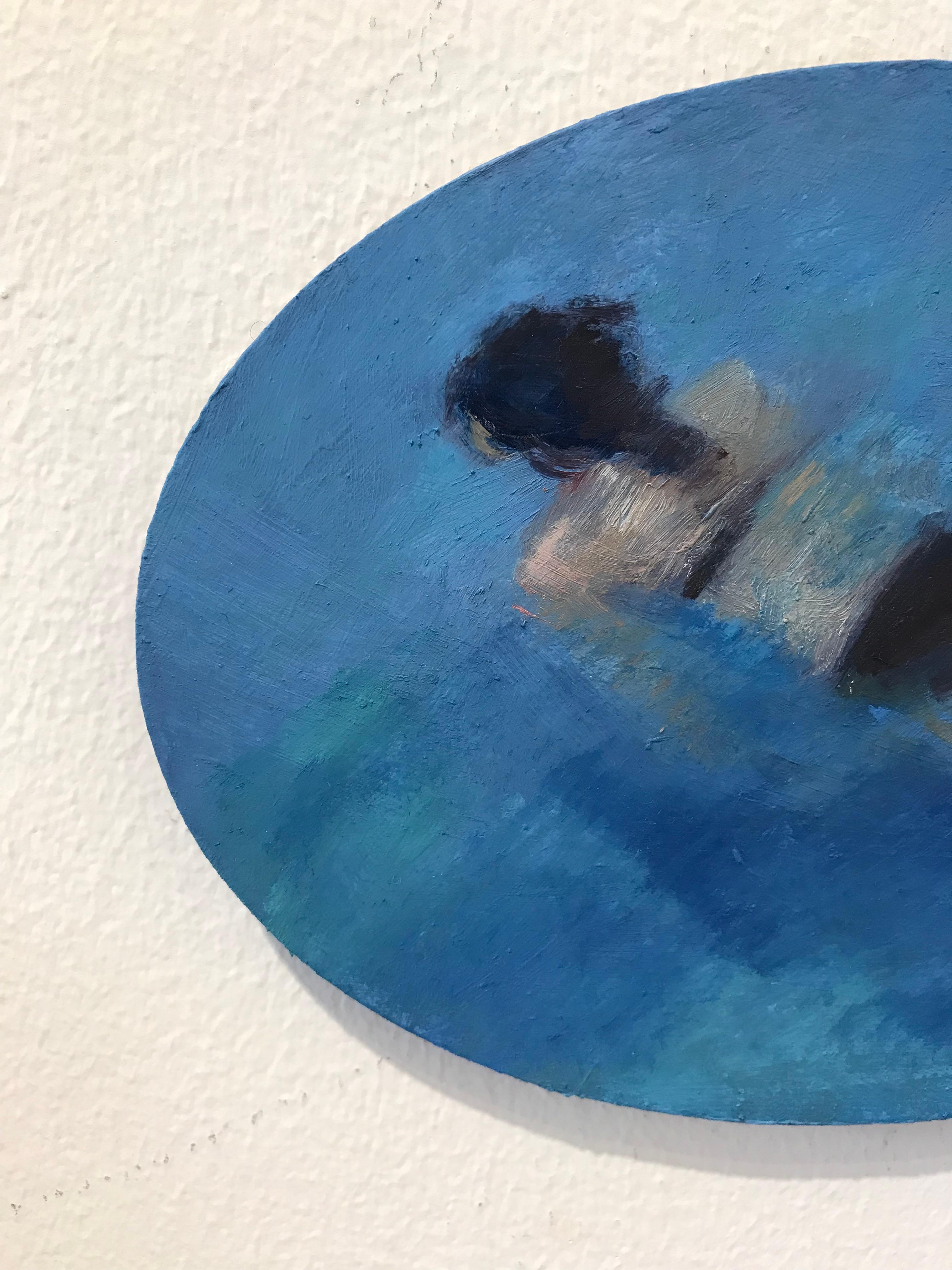 ''Swimming 4'' Contemporary Oil Painting of a Girl Swimming 1