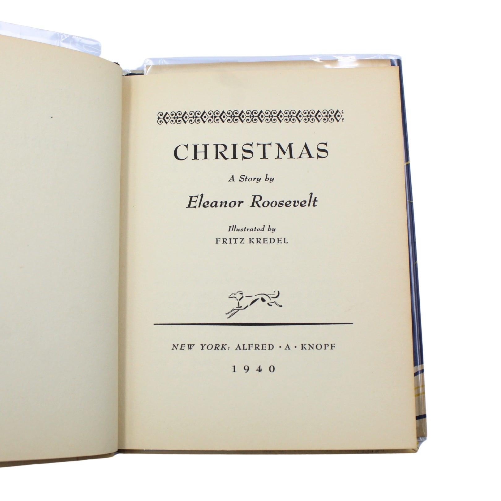 Mid-Century Modern « Christmas: A Story, d'Eleanor Roosevelt, première édition, dans sa veste de protection originale en vente