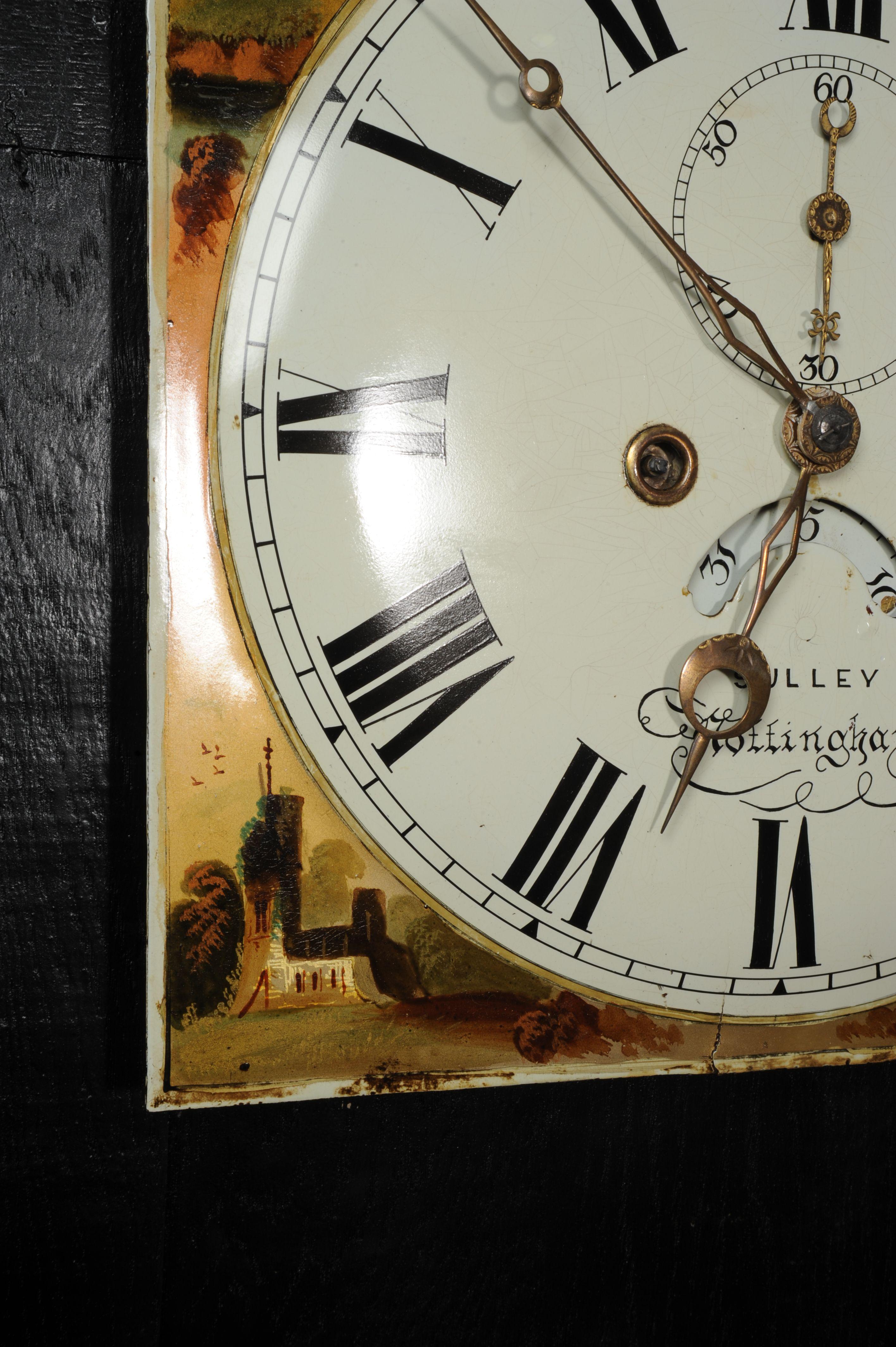Brass Christmas Antique English Iron Clock Dial Face - Rare Holy Family Dial - Working For Sale