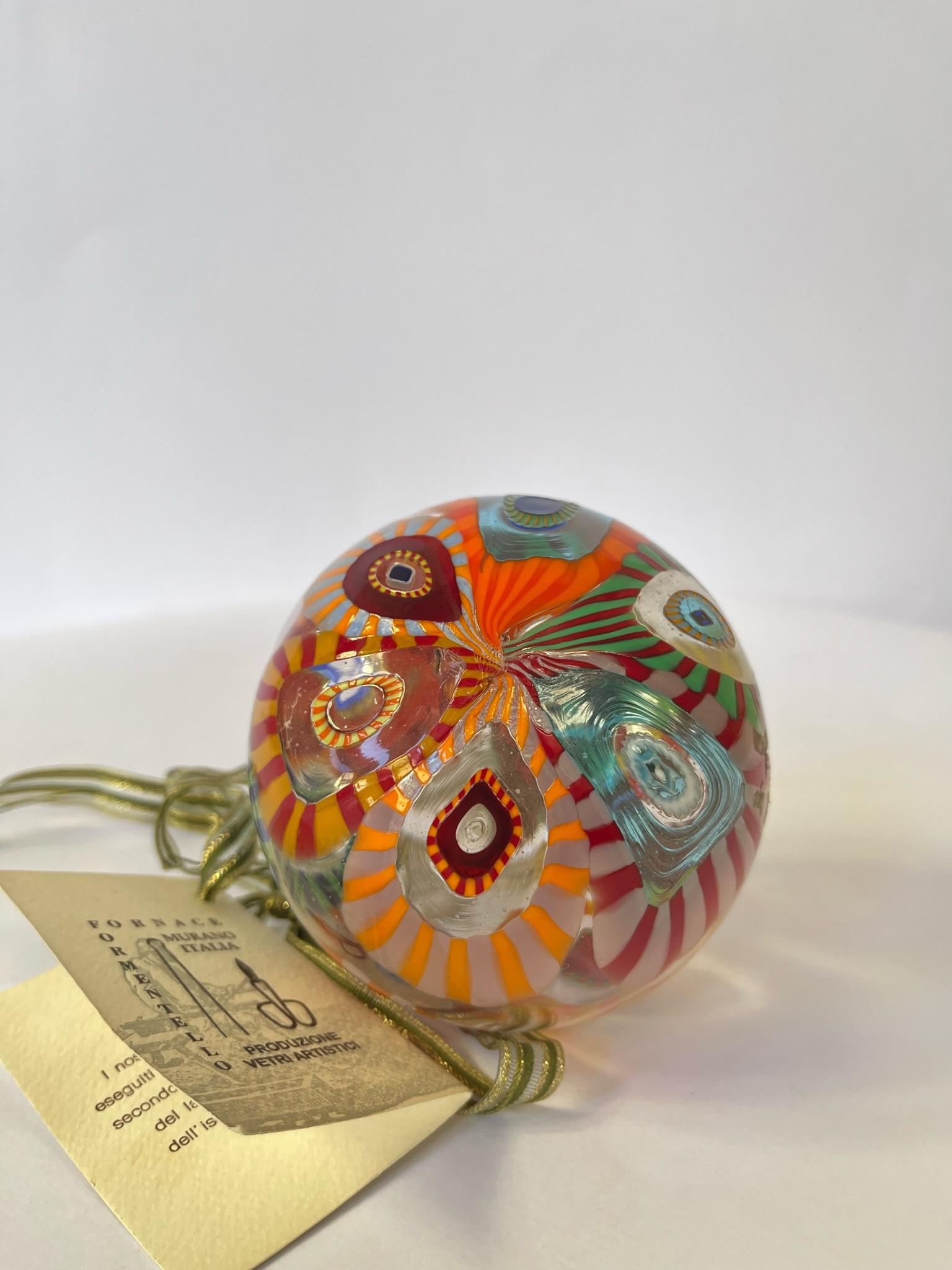 Weihnachtsballen aus Muranoglas „Archimede Seguso und Fornace Formentello“ im Angebot 4