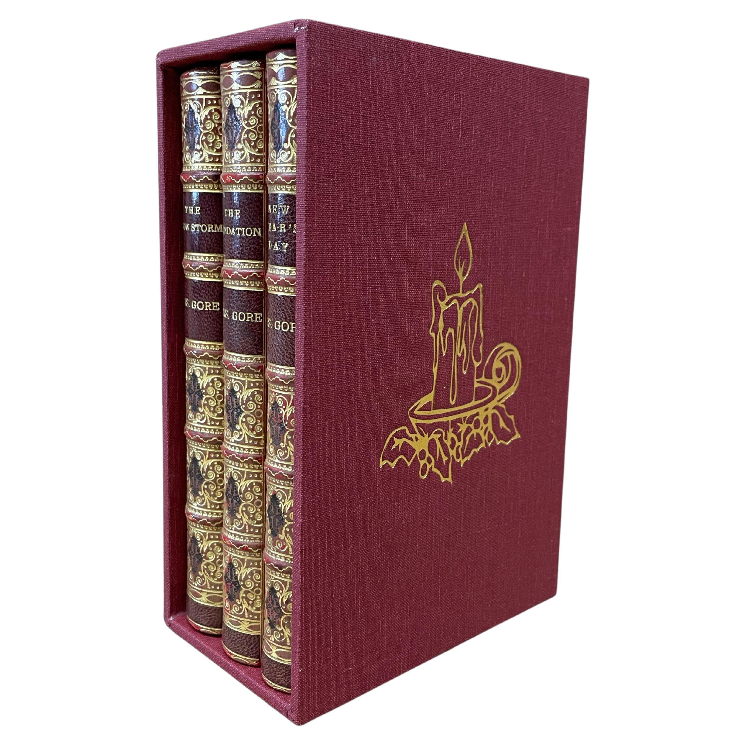 Christmas Books by Mrs. Gore, Illustrated by George Cruikshank, Three Volume Set