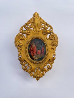 Antiker Weihnachts-Nativity-Rahmen im Antikstil