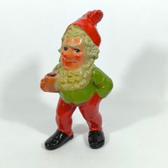 Gnomo de Navidad - Raro enano vintage con portavelas, Alemania ca. 1950s