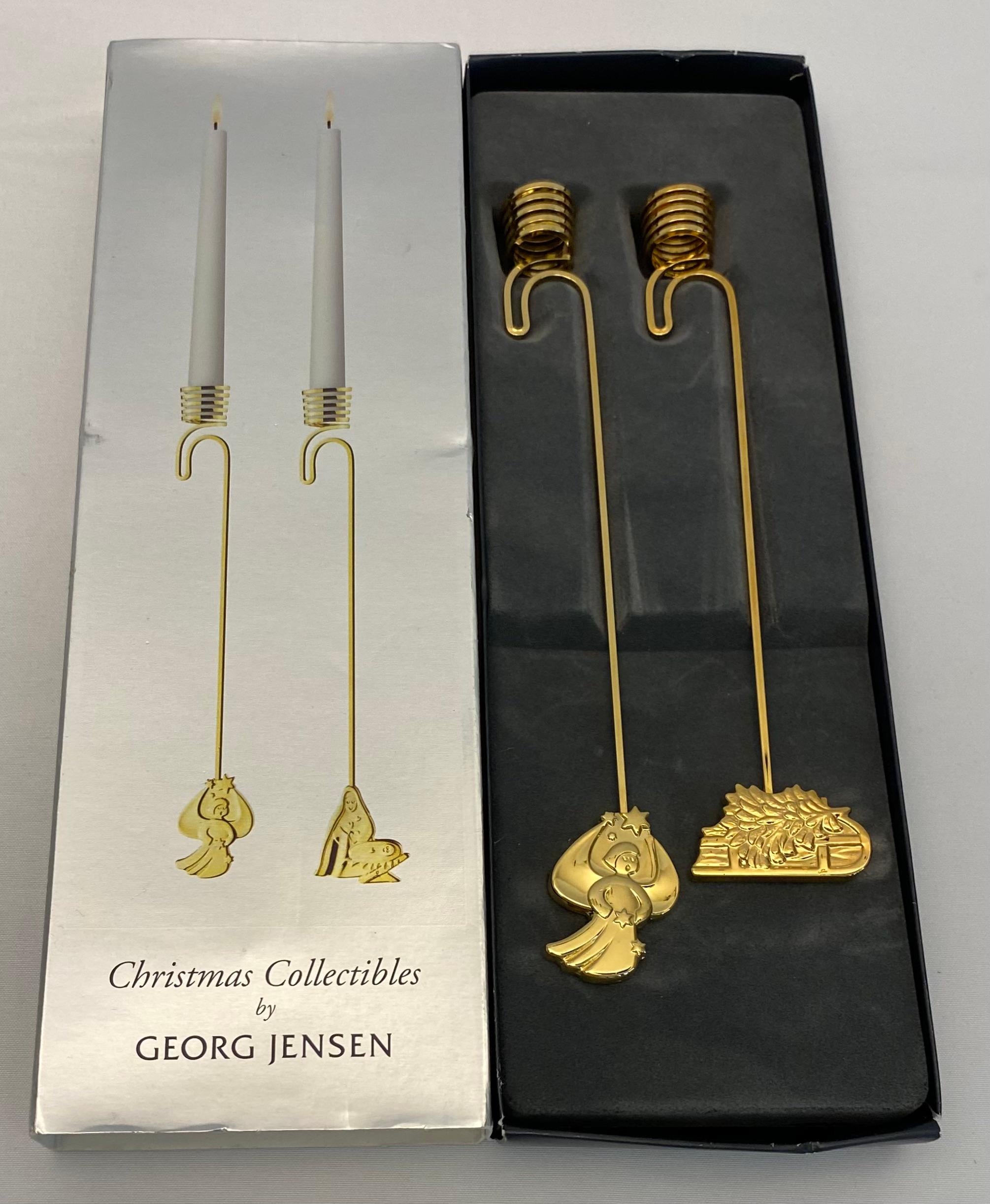 Scandinavian Modern Christmas Ornaments by Georg Jensen Collectibles Series, Set of 2 For Sale