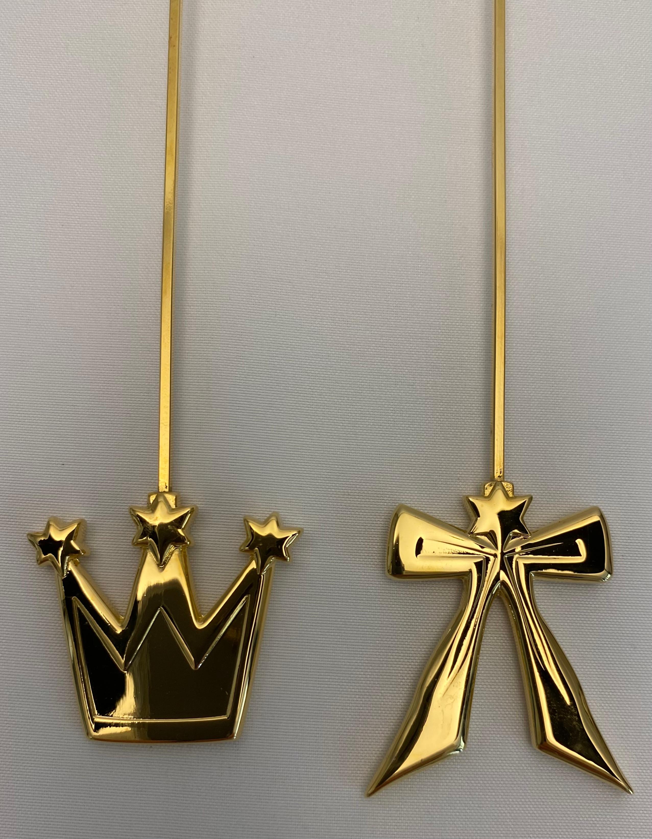 Gilt Christmas Ornaments Designed by Malene Birger for Georg Jensen Collectibles For Sale