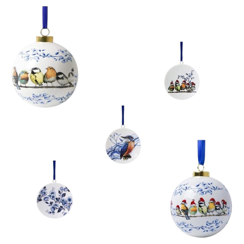 Christmas set balls and miniature plates For Sale