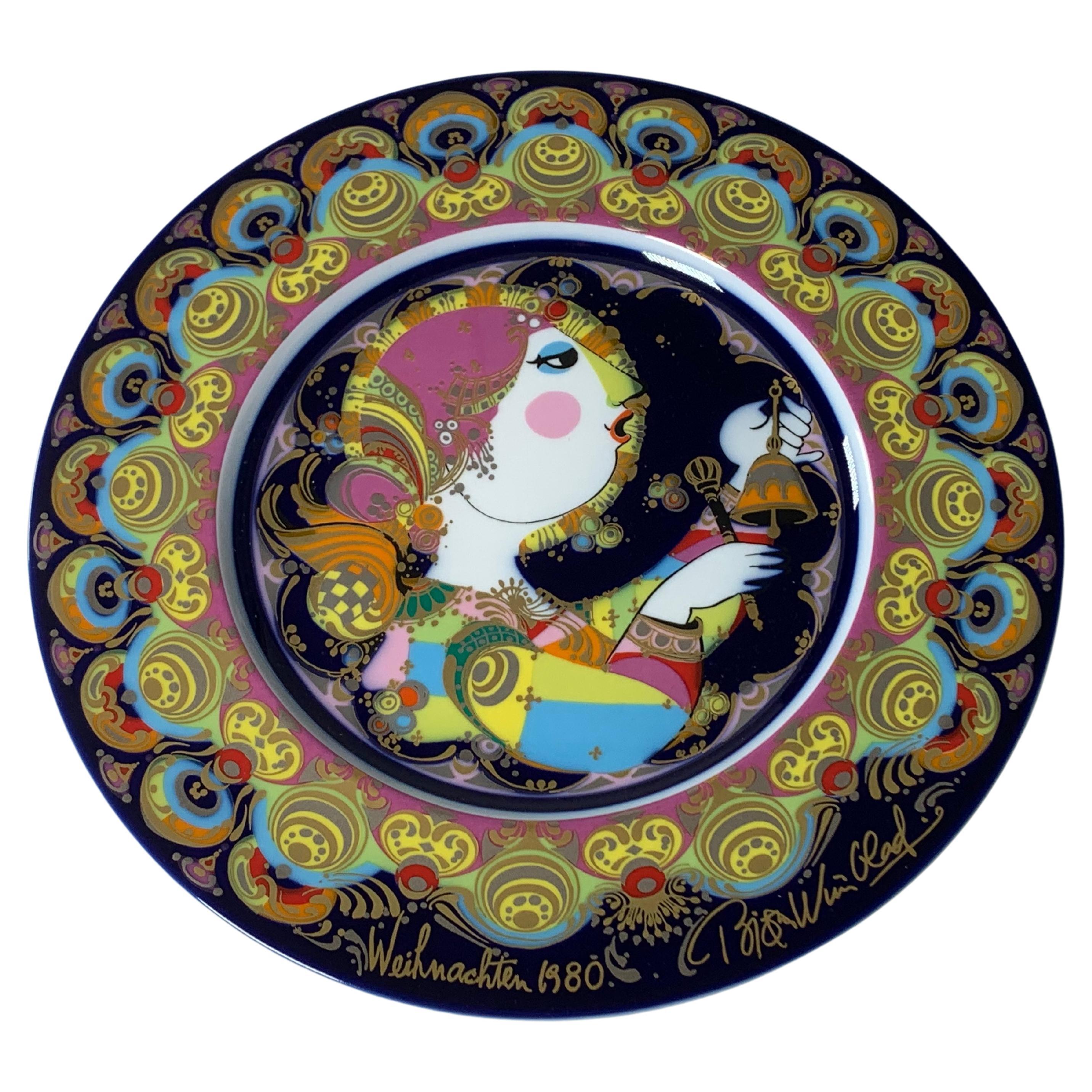 Piatto Christmas Songs di Bjorn Wiinblad per Rosenthal del 1980