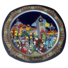 Assiette de Noël de Bjorn Wiinblad pour Rosenthal de 1988