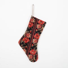 Christmas Stocking Made from Caucasian Rug Fragments