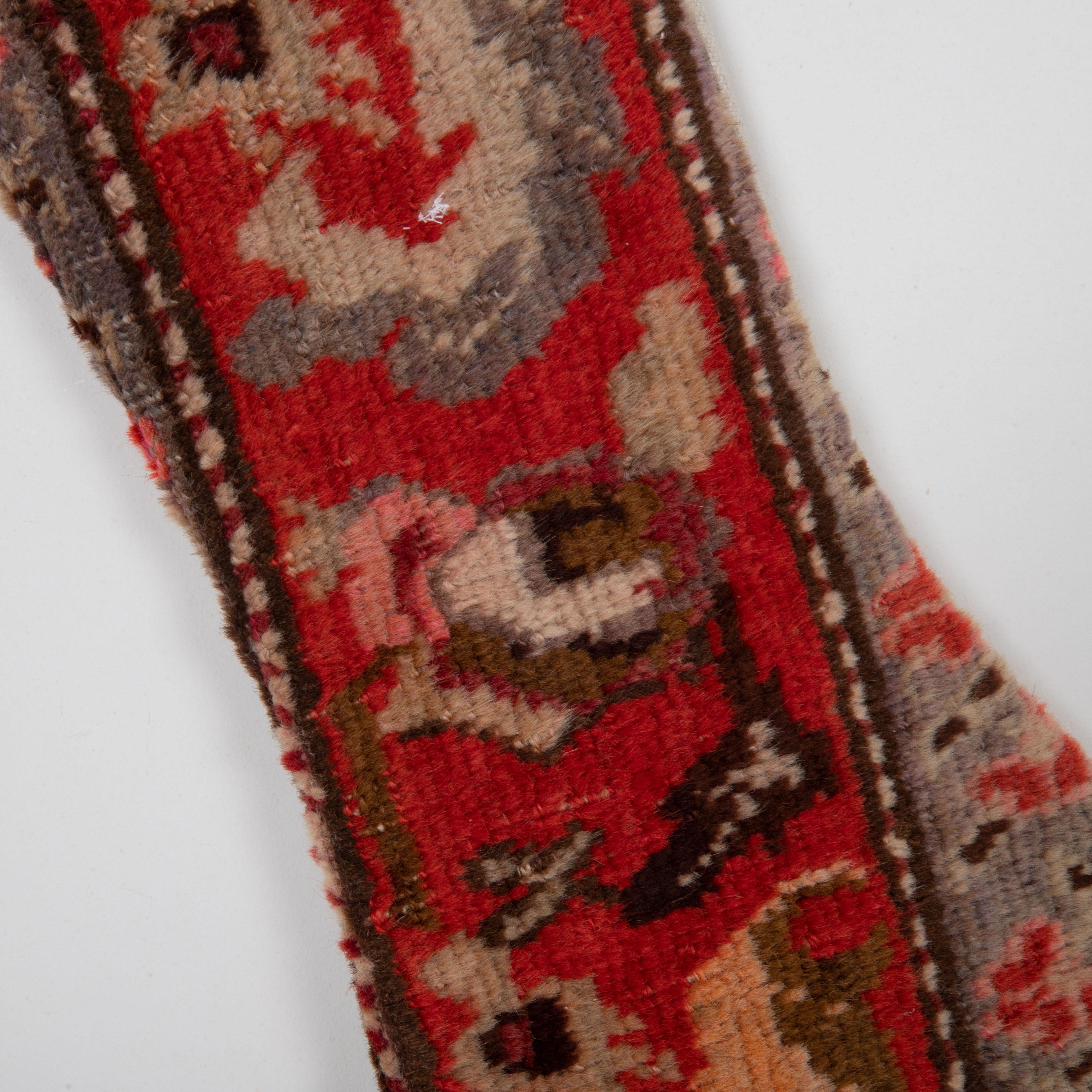 Christmas Stocking Made from Caucasian Rug Fragments In Good Condition For Sale In Istanbul, TR