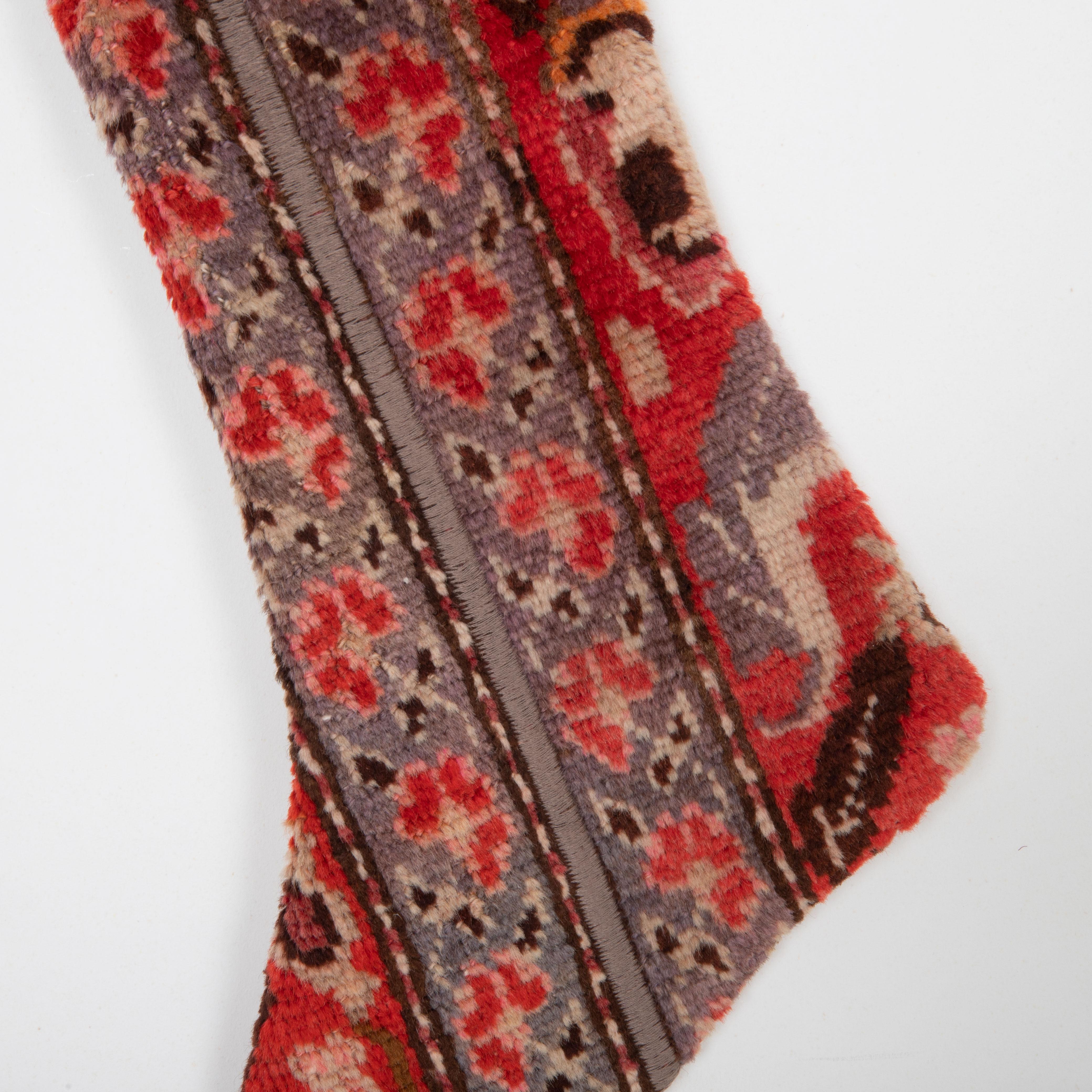 Christmas Stocking Made from Caucasian Rug Fragments In Fair Condition For Sale In Istanbul, TR
