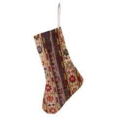 Christmas Stocking Made from Caucasian Rug Fragments Christmas Stocking Made from Caucasian Rug Fragments