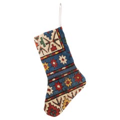 Christmas Stocking Made from Caucasian Rug Fragments Christmas Stocking Made from Caucasian Rug Fragments