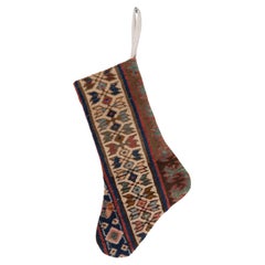 Weihnachts Stocking aus kaukasischen Teppichfragmenten