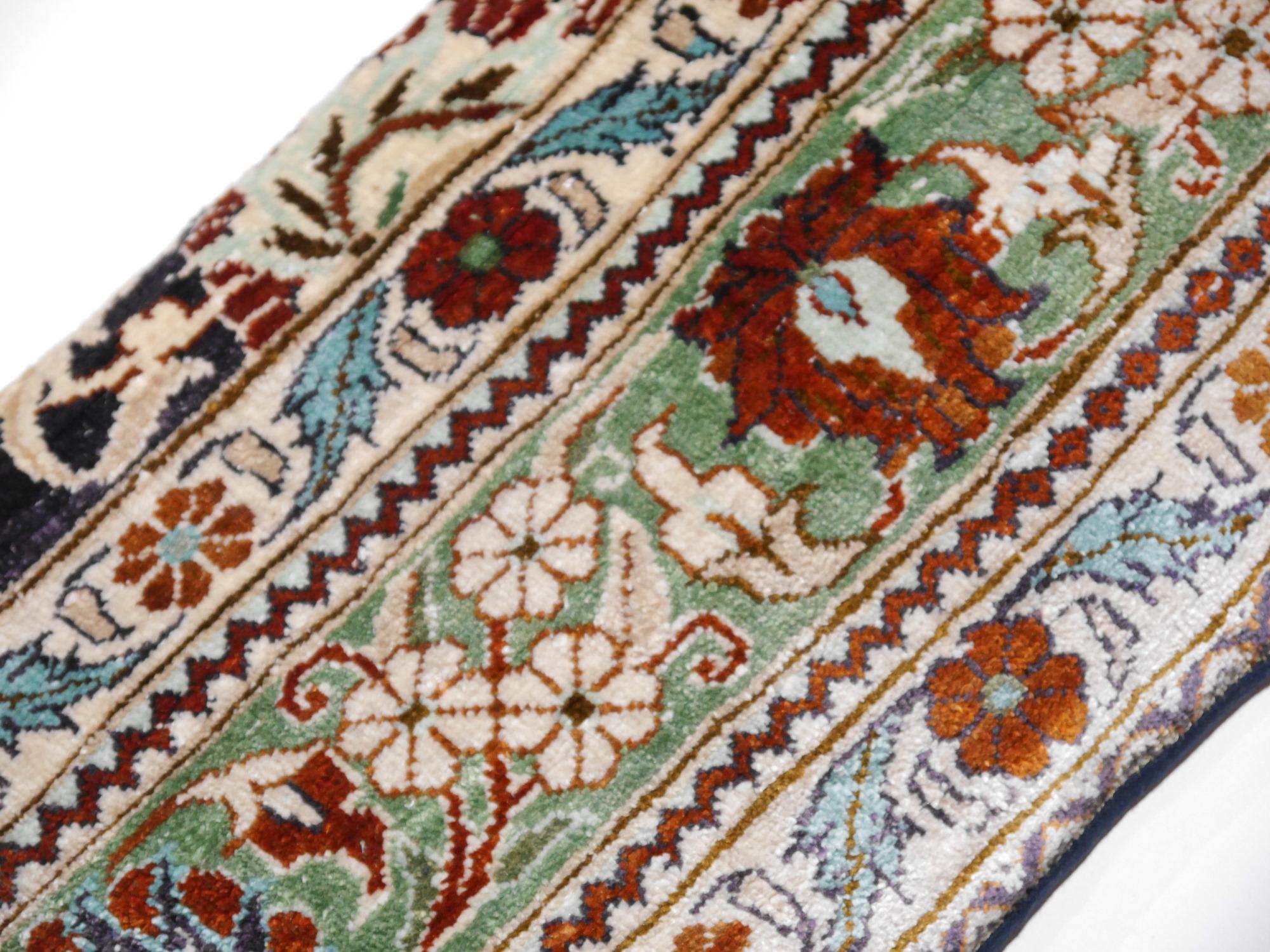 Christmas Stocking One of a Kind Made of a 1970s Hereke Silk Rug In Excellent Condition In Lohr, Bavaria, DE