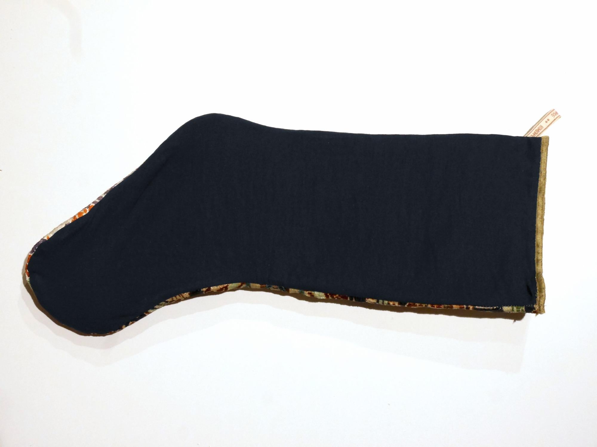 Christmas Stocking One of a Kind Made of a 1970s Hereke Silk Rug 2