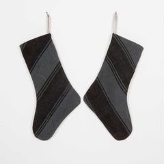 Christmas Stockings Made from Anatolian Kilim Fragments