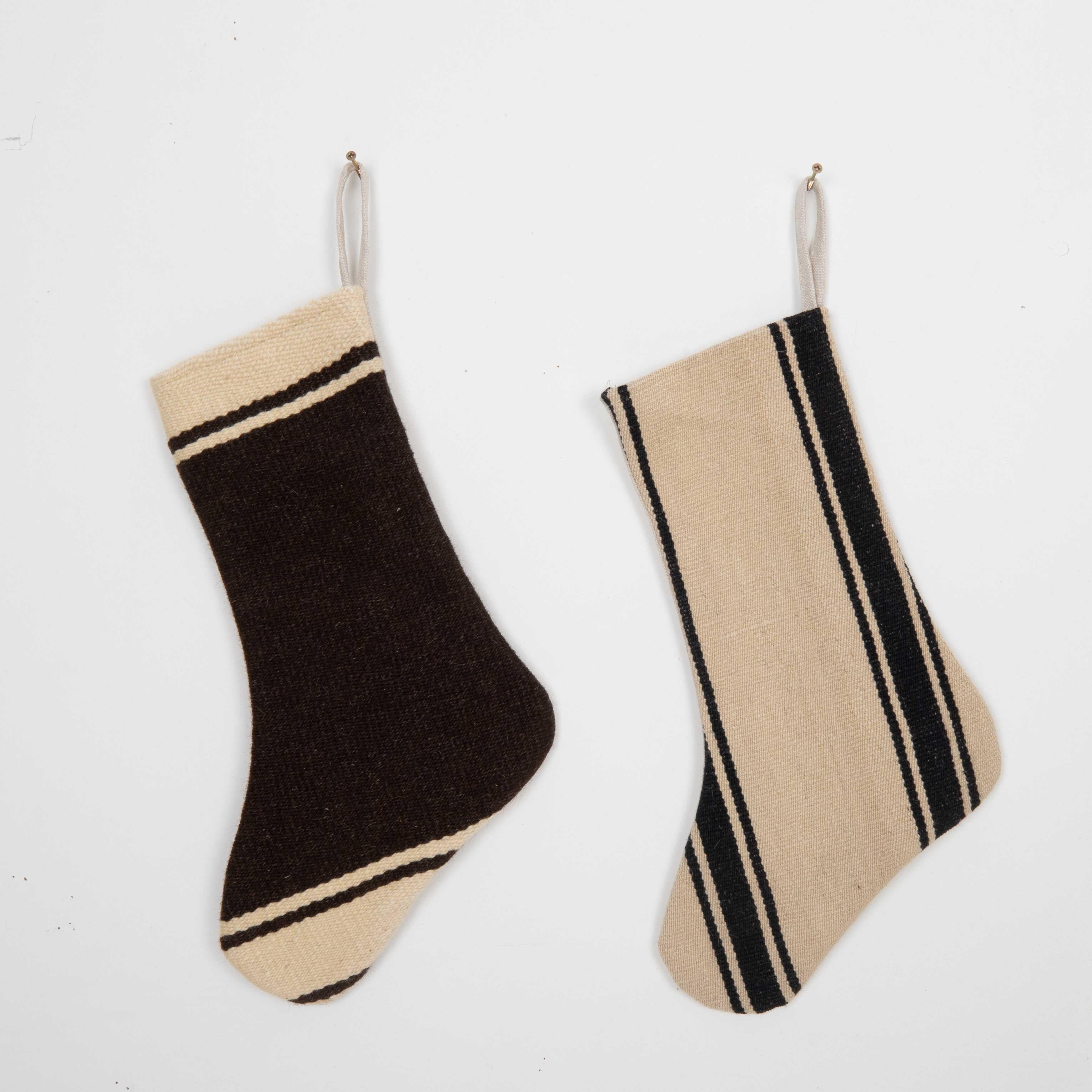 20th Century Christmas Stockings Made from Anatolian Kilim Fragments For Sale