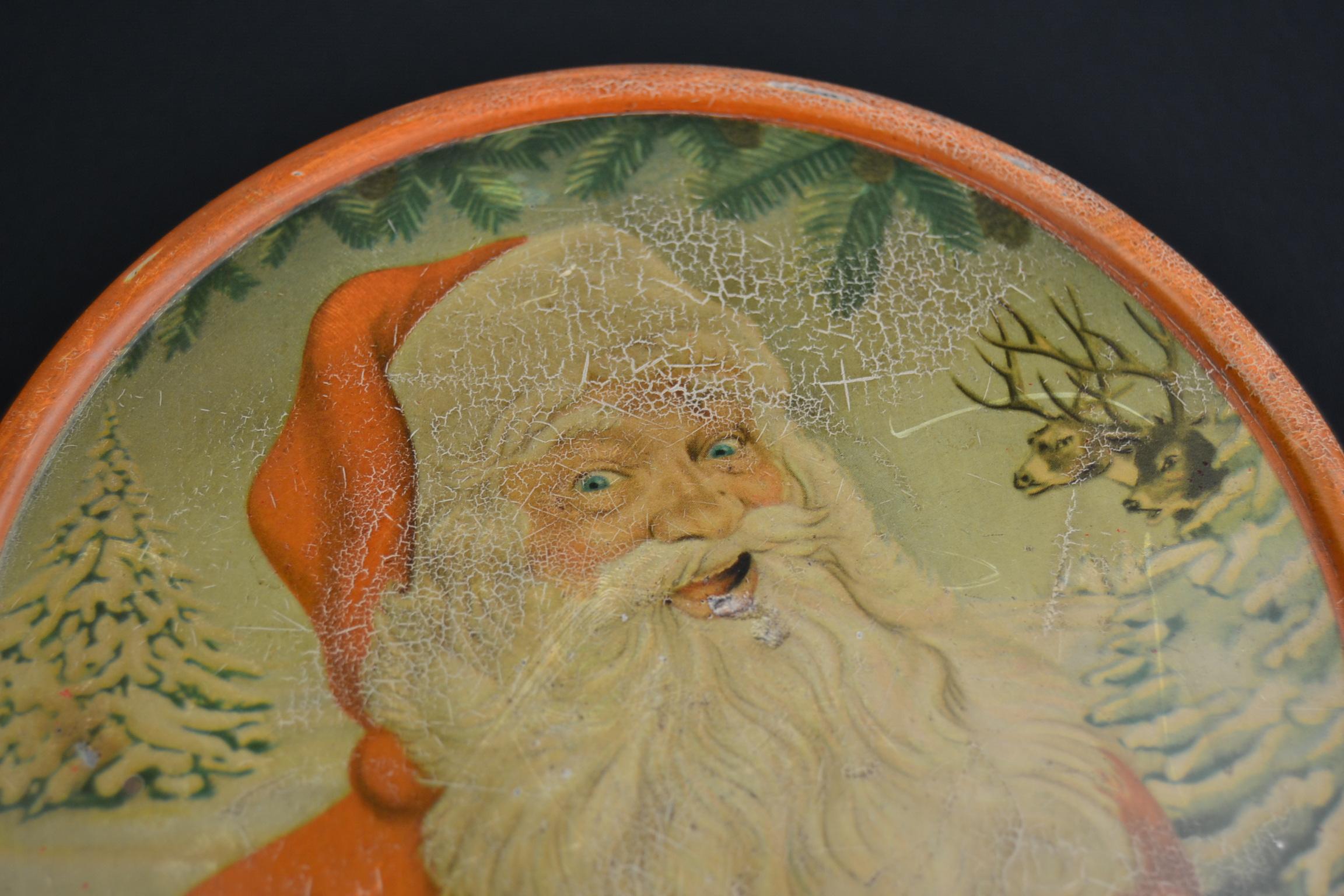 Belgian Christmas Tin with Santa Claus, Belgium
