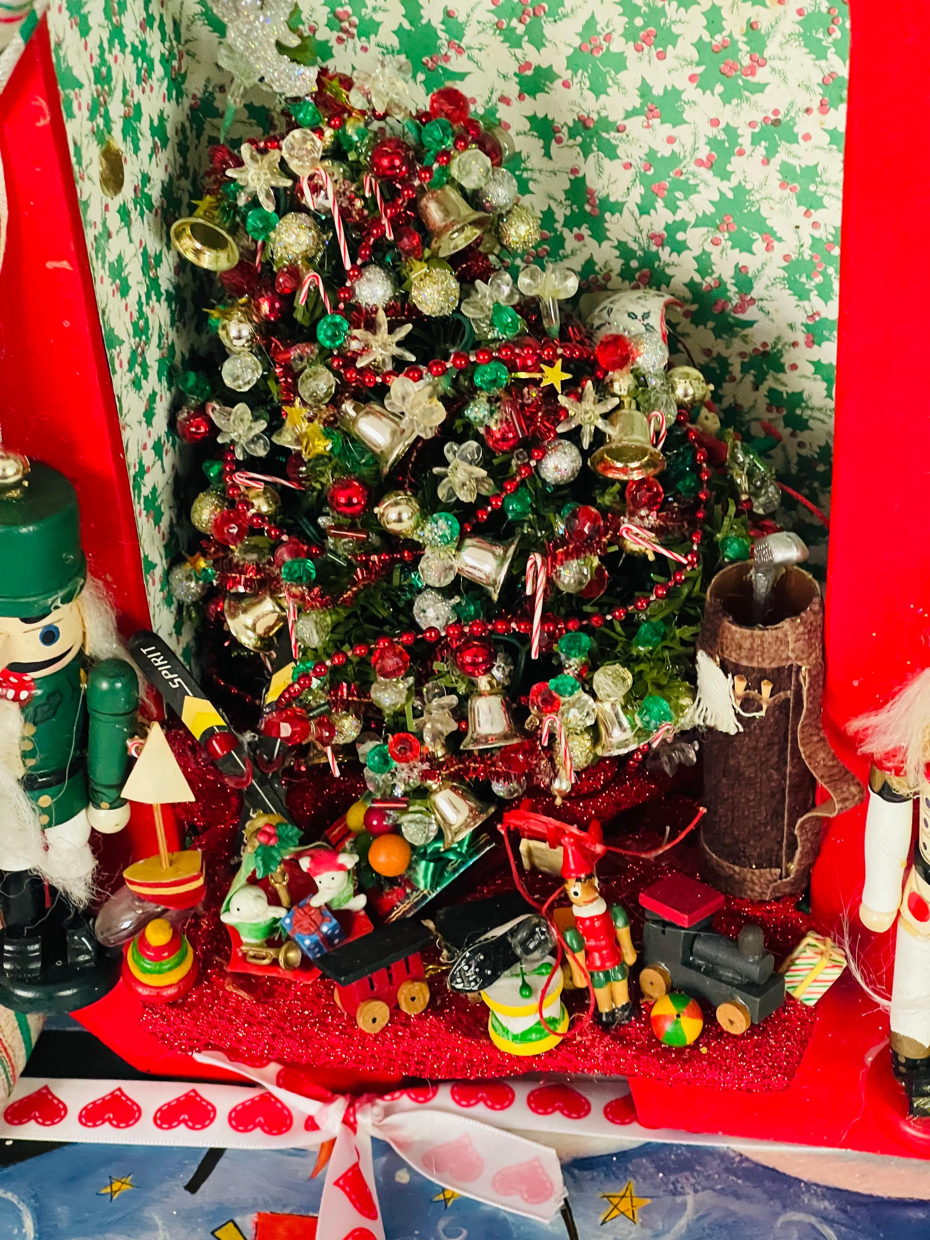 Americano Giocattoli di Natale Babbo Natale Albero in Miniatura con Luci in vendita