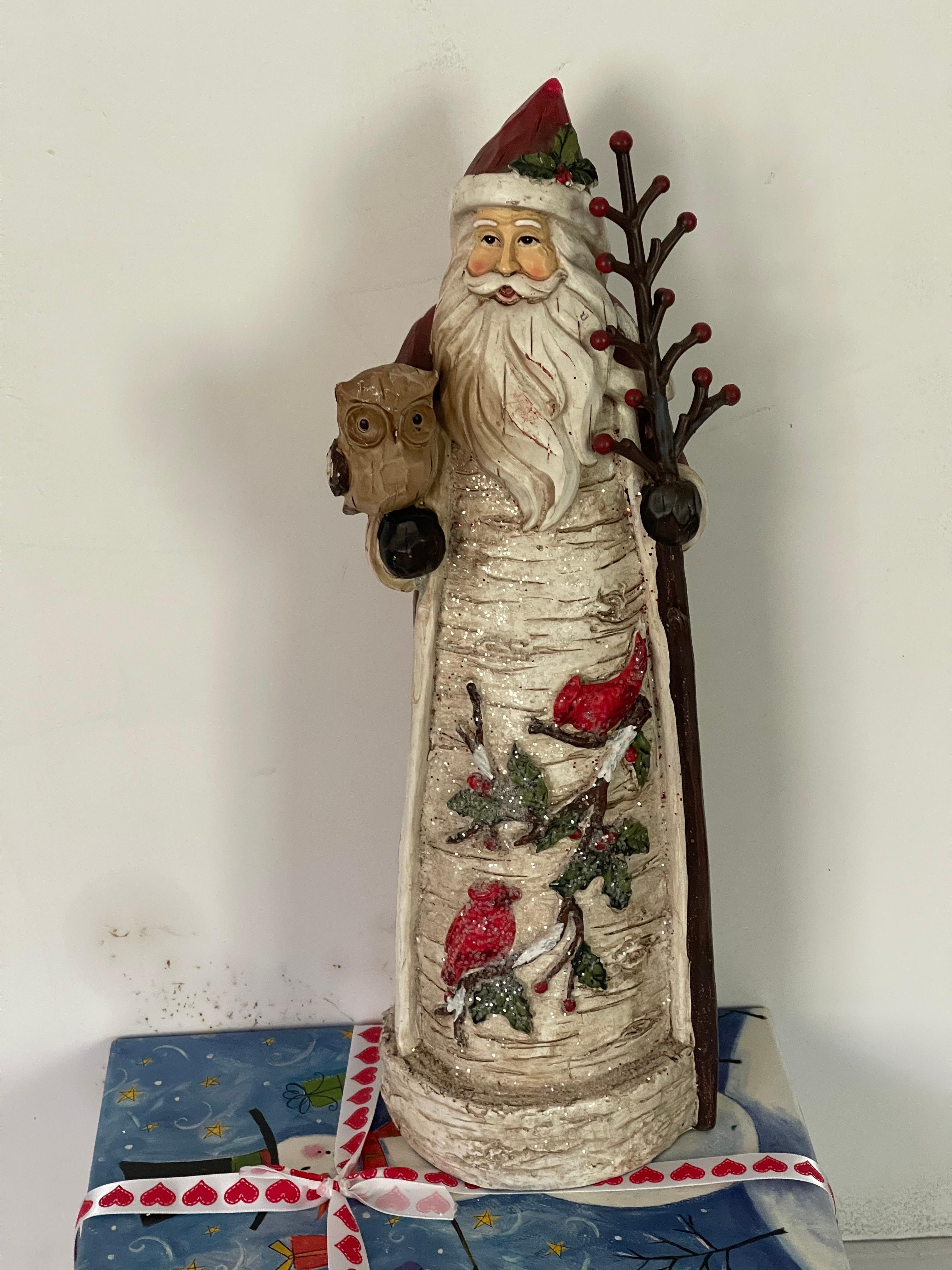 Metà XX secolo Giocattoli di Natale Babbo Natale Albero in Miniatura con Luci in vendita