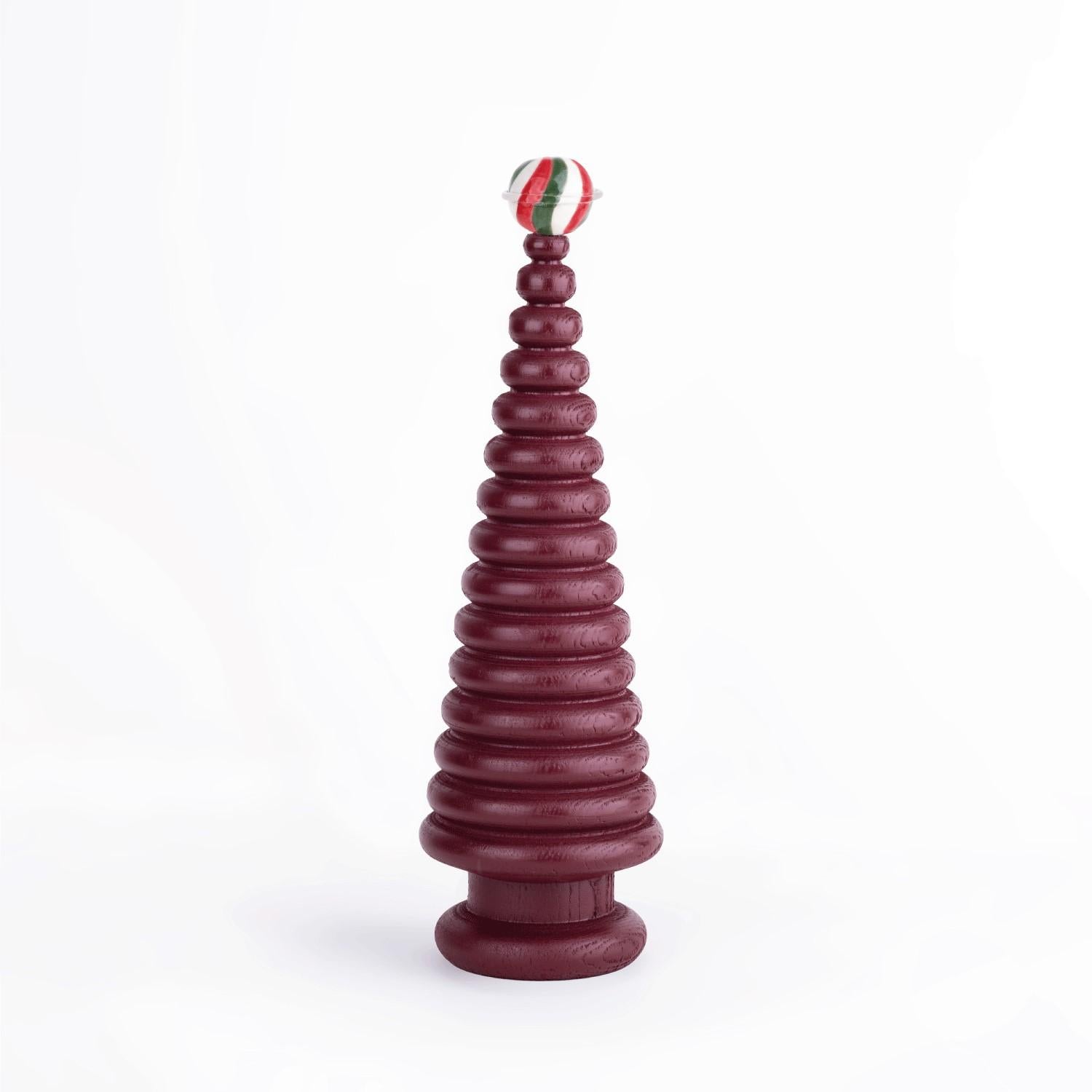 Weihnachtsbaum-Keramikkopf, rot, groß, Zedernholz (imitierte Auflage) im Zustand „Neu“ im Angebot in Orlando, FL