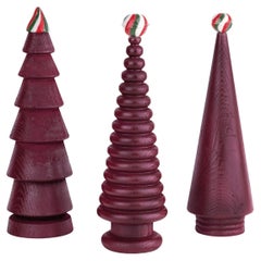 Christmas Tree Ceramic Head, Red, Large, Cedar (Limited Edition)