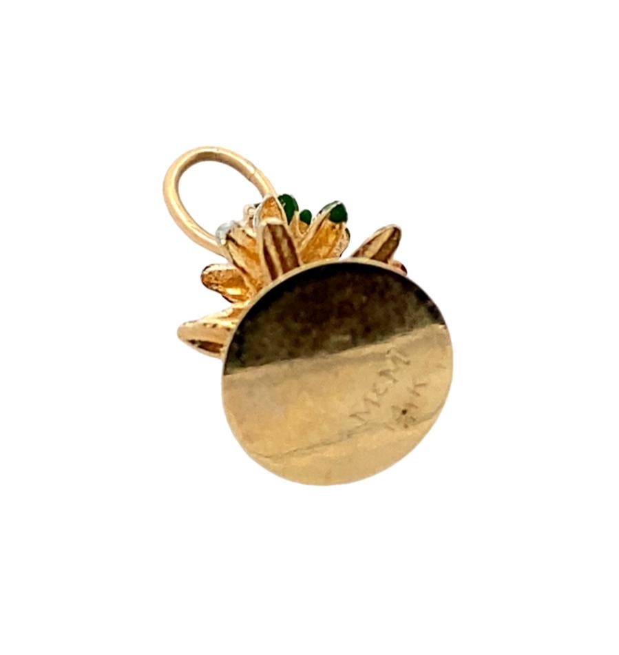 Christmas Tree Charm in 14 Karat Gold For Sale 3