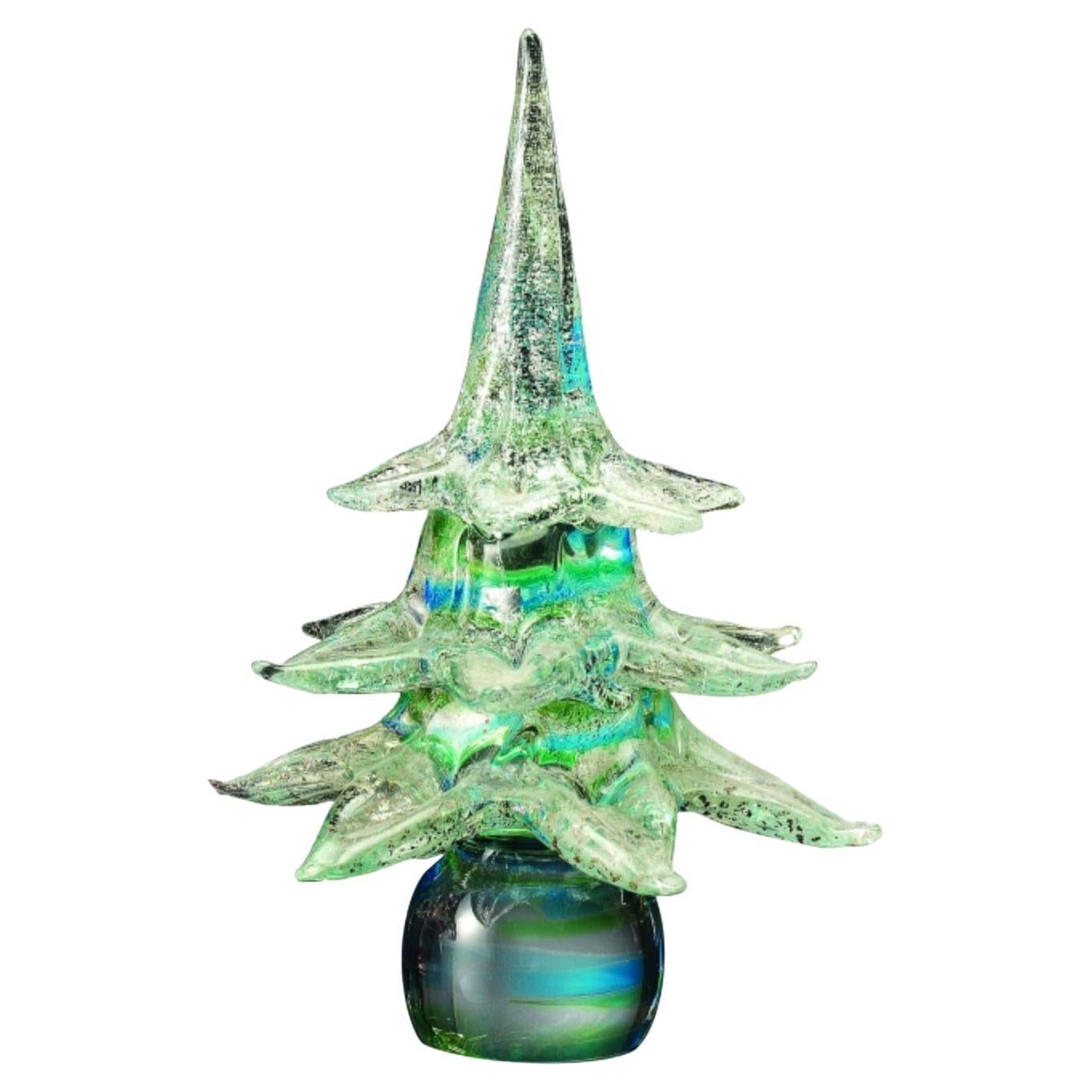 Christmas Tree Green Made in Artistic Blow Murano Glass