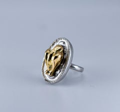 "Christmas Turkey" Ring by Binliang Alexander Peng, 18k gold and Silver.
