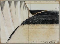 Running Fence by Christo - Mixed media, 1974