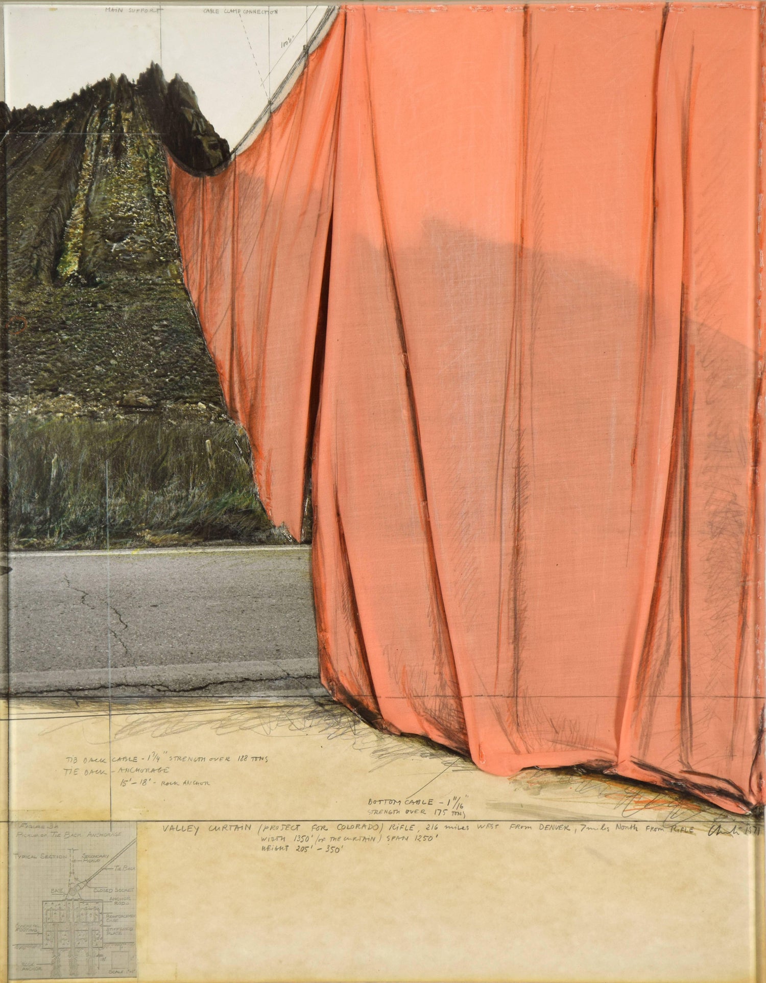 Christo And Jeanne Claude Valley Curtain Project For Colorado