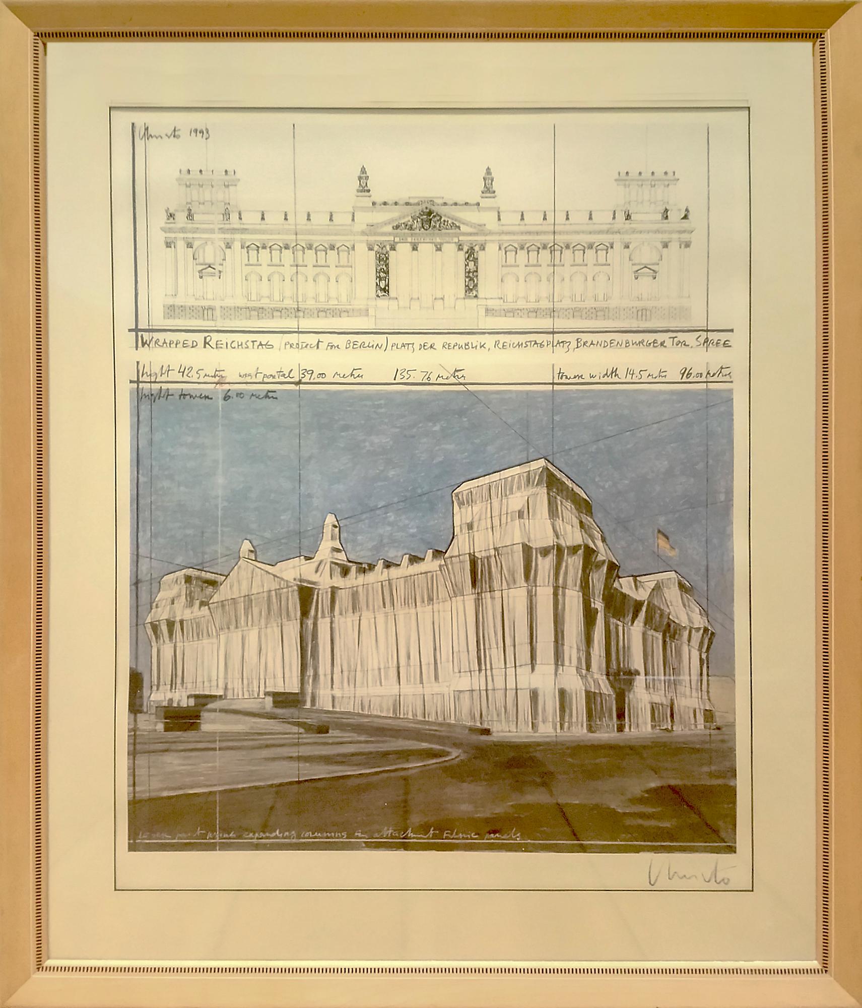 Christo and Jeanne-Claude Print - Wrapped Reichstag, Project for Berlin 1994-1995