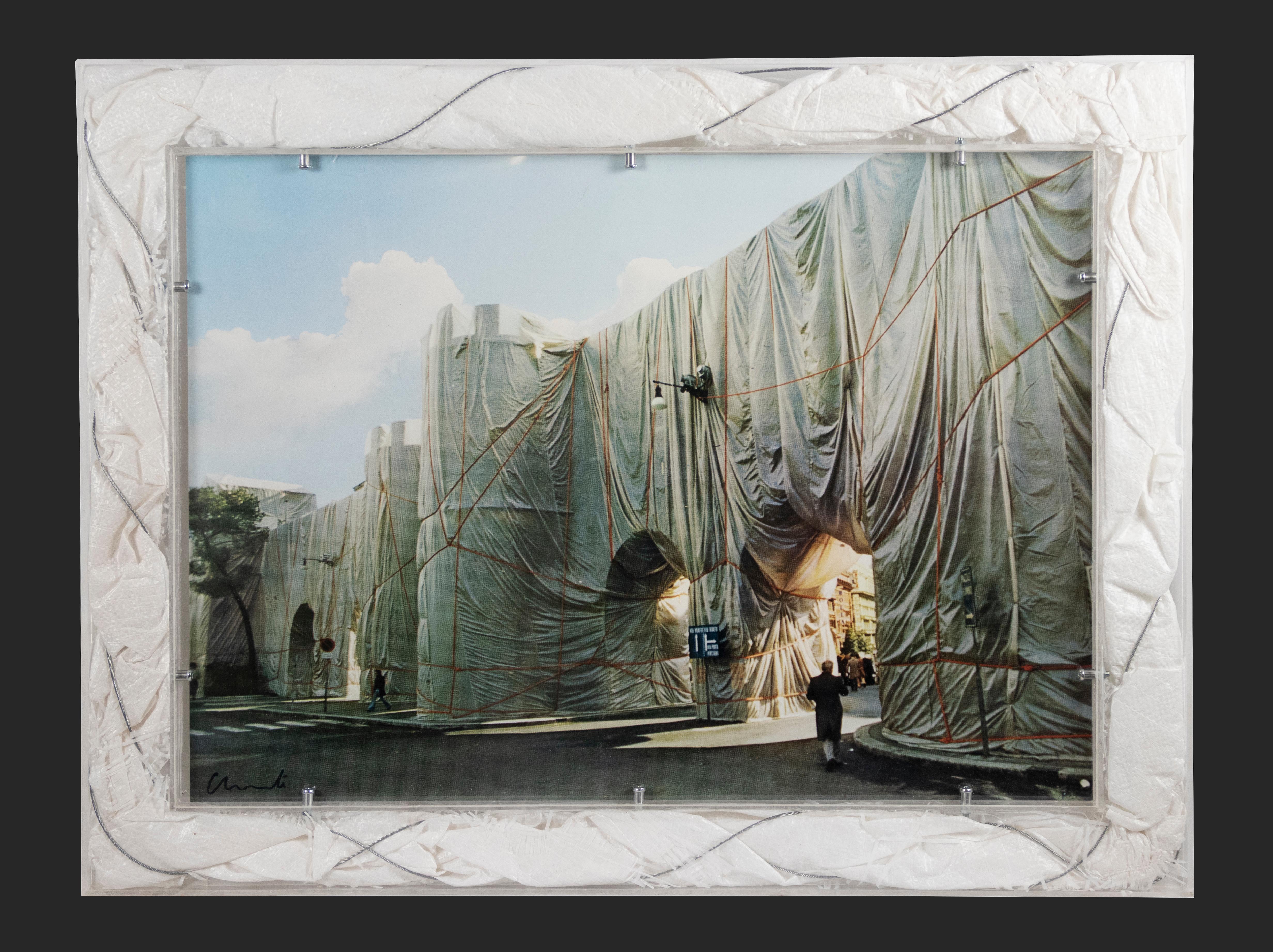 The Wall - Wrapped Roman Wall by Christo - 1974