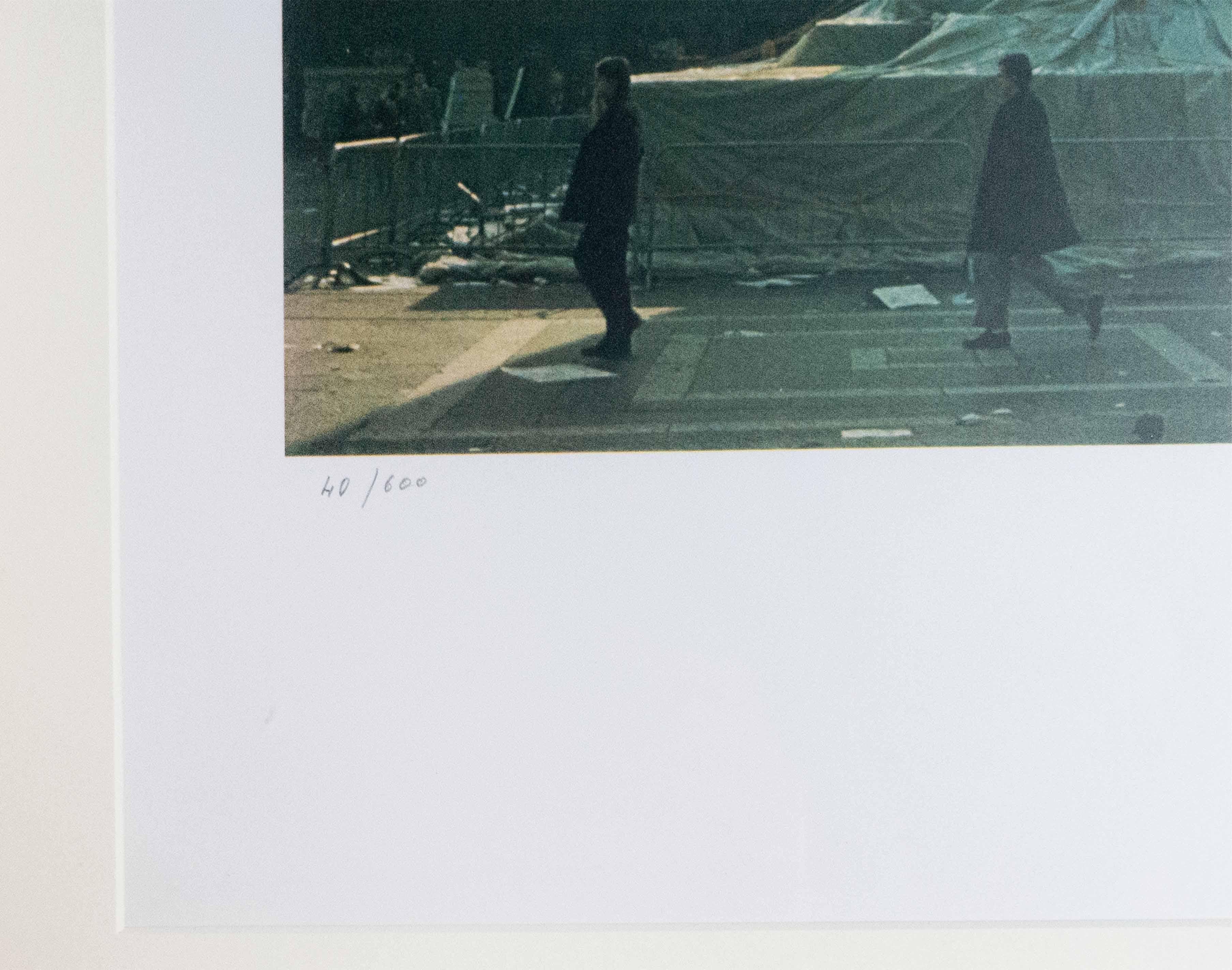 Christo and Jeanne Claude, Wrapped Monument to Vittorio Emanuele, Piazza del Duomo, Milan 1970., 1973, Photograph by Harry Shunk, Publisher: Attilio Codognato, Venice., Photolithography
30 x 42 cm (Image)
Cm 50.8 x 50.8 (Sheet)
Cm 59 x 59 x 6