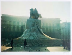 Eingewickeltes Denkmal für Victor Emanuel, 1973, Fotolithographie, Land Art