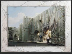 Wrapped Roman Wall - Photolithograph by Christo - 1974 ca.