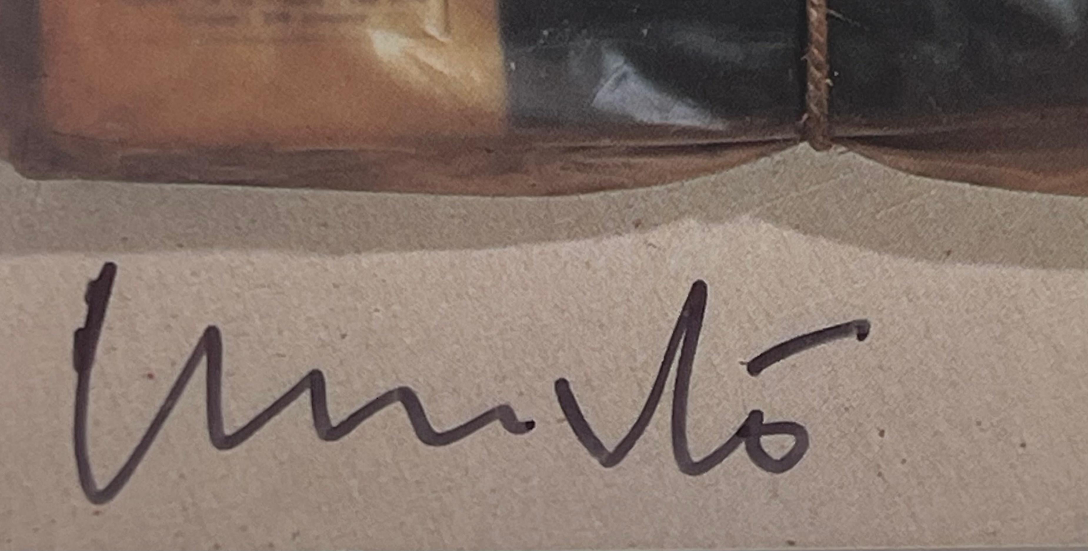 Art Card: Marilyn Monroe (Revues Empaquetees), 1962, (Hand Signed by Christo) - Print by Christo and Jeanne-Claude