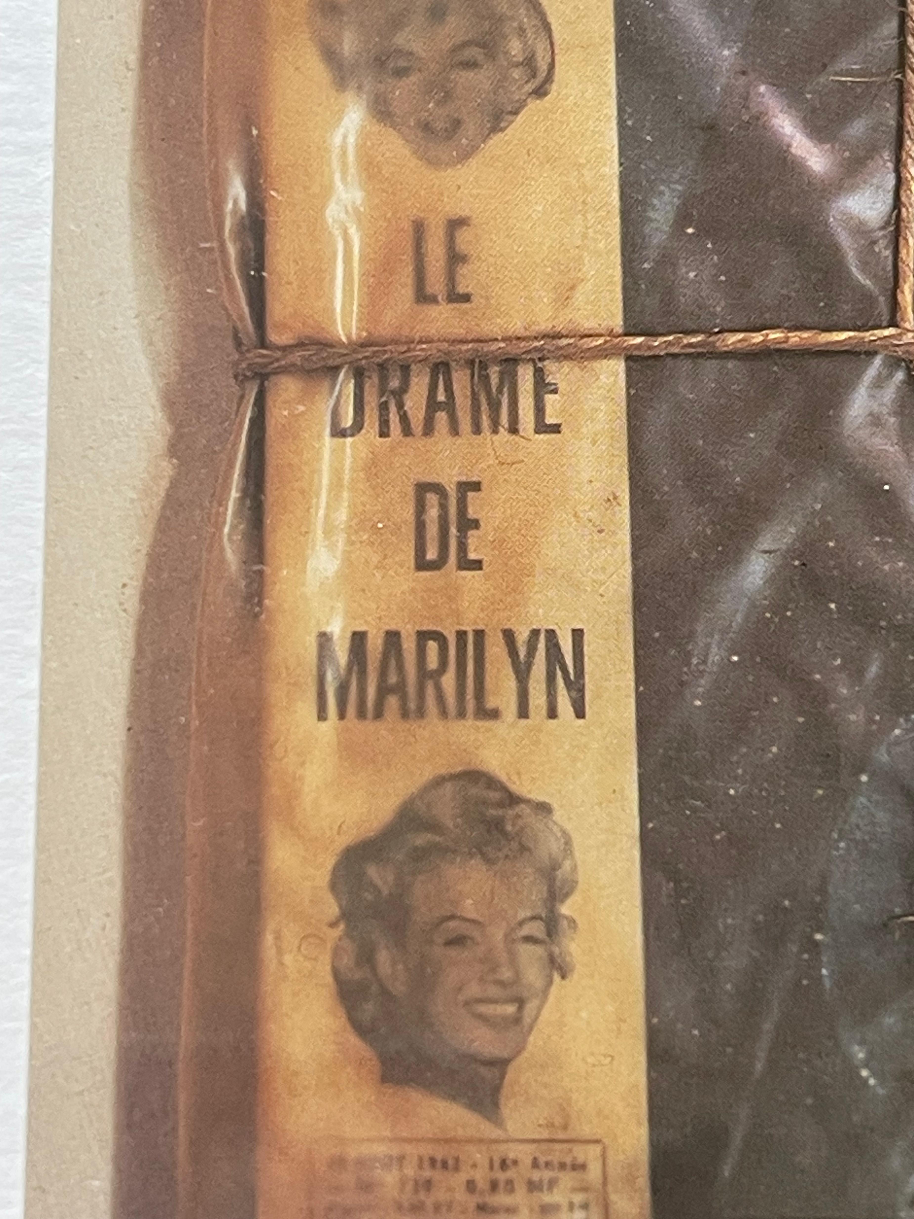 Art Card: Marilyn Monroe (Revues Empaquetees), 1962, (Hand Signed by Christo) - Blue Portrait Print by Christo and Jeanne-Claude