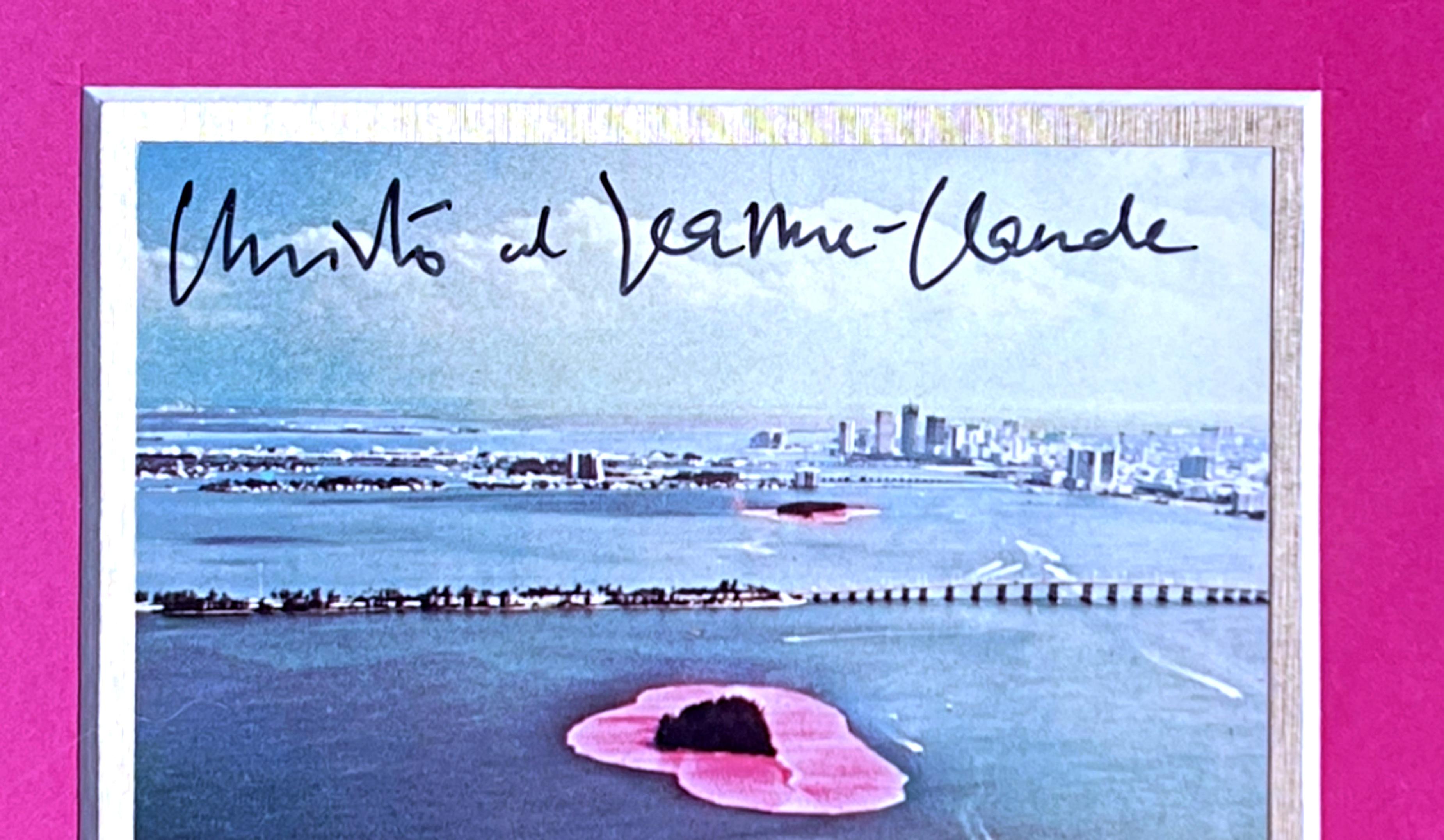 Art Card: Surrounded Islands (Hand Signed by Christo and Jeanne-Claude), Framed For Sale 1
