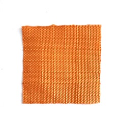 Vintage Christo and Jeanne-Claude saffron fabric square from The Gates, 2005